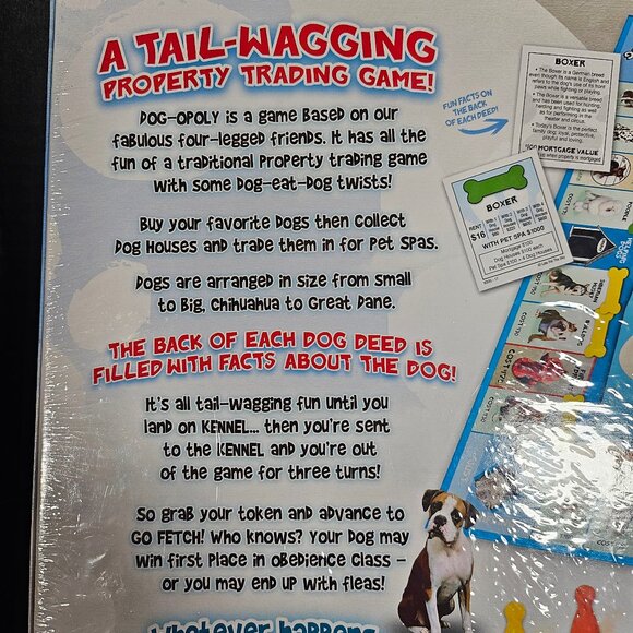 New Dog-Opoly Board Game. By Late For The Sky Dog Themed Version of Monopoly - Picture 6 of 9